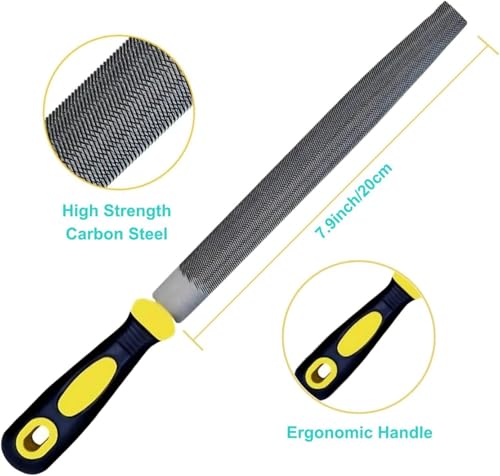 YelaJoy Metal File Set, High Carbon Steel 8-inch 3-Piece, Durable & Versatile Tools for Metal/Woodworking