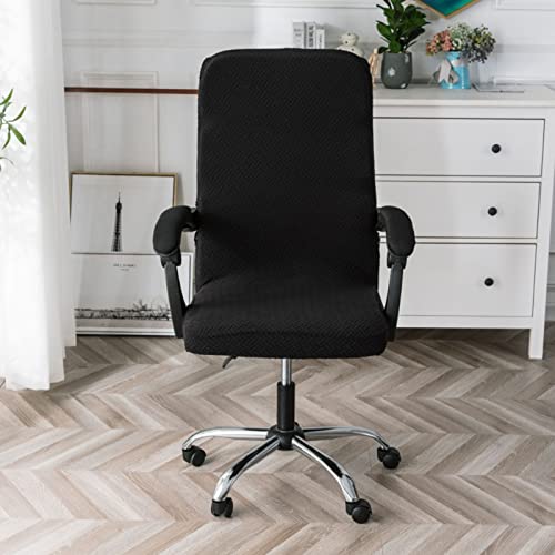 Housse de chaise bureau extensible zip pour masquer usure siège