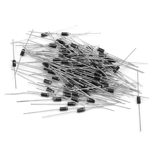 Garosa 1N4007 Rectifier Diodes, 1A 1000V, High Voltage Silicon, 100 Pieces, for Circuit Protection and Power Supply Applications