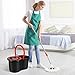 Spin Mop and Bucket with Wringer Set, 360° Spinning Mop Bucket System with 3 Microfiber Mop Replacement Heads and 61