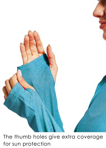 Willit Moletom feminino com capuz FPS 50+ proteção solar FPS manga longa caminhada pesca ao ar livre