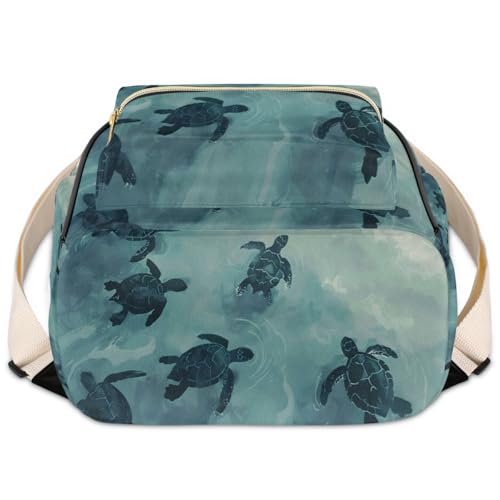 Mochila pequeña de cuero PU multicolor para mujer miniatura 6
