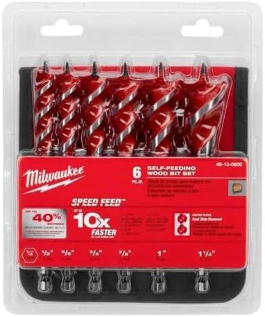 Milwaukee 48-13-0600 Speed Feed Wood Bit 6-1/2" Set - 6 Piece