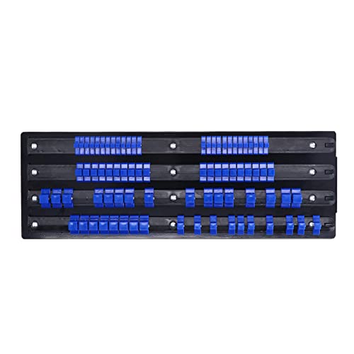 NDNCZDHC Socket Holders, 80- Piece 1/2in X 24 Clips, 3/8in X 30 Clips, 1/4in X 26 Clips Socket Organizers, Socket Rails with Spring Ball Bearing