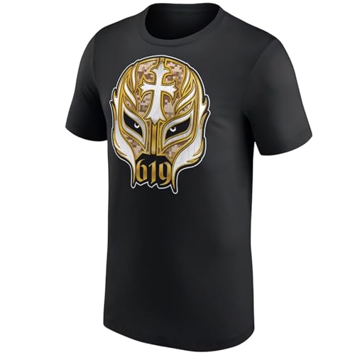 Rey Mysterio 619 Gold Mask T-Shirt Lucha Libre Luchador Pro Wrestling Adult T-Shirt Tee Shirt for Man Woman
