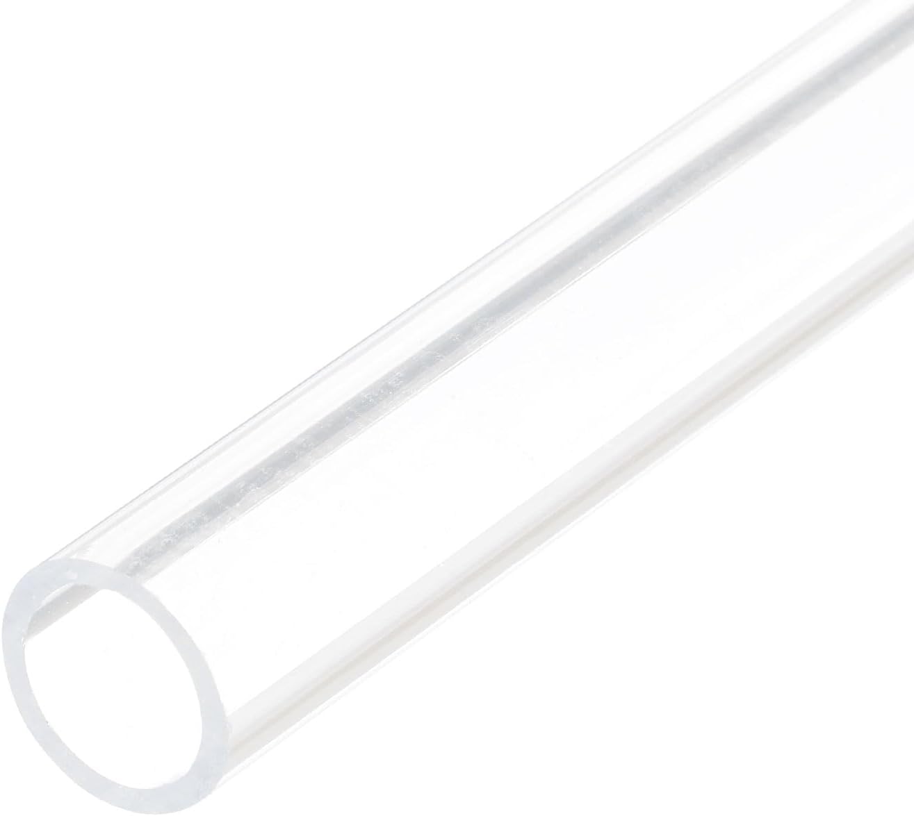 MECCANIXITY Acrylic Pipe Clear Rigid Round Tube 11mm(0.43") ID 15mm(0.6") OD 6" for Lamps and Lanterns, Water Cooling System