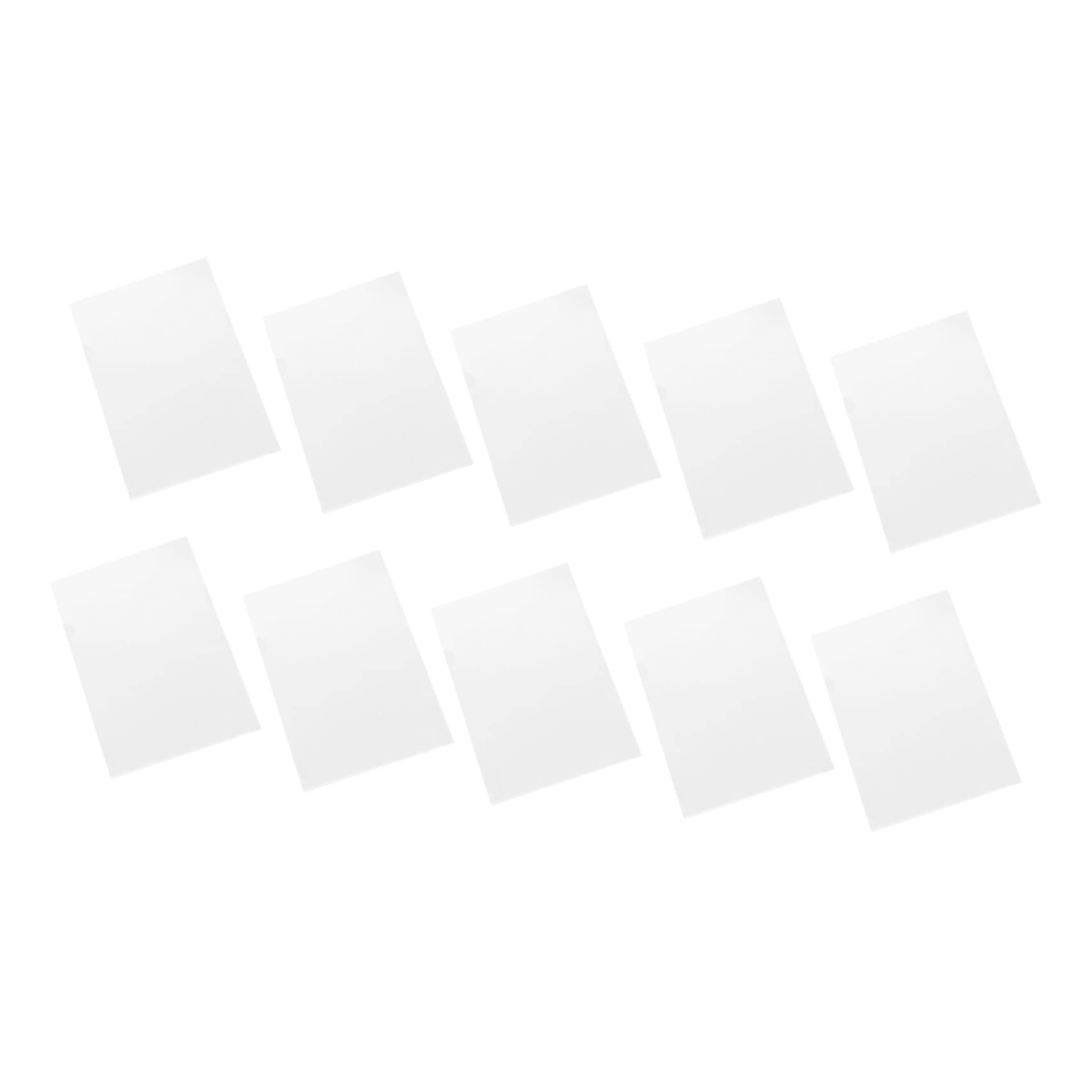 Gadpiparty 100 Pièces Shape Folders Plastique Transparent pour Documents Classeurs Souples et Pratiques pour Organisation des Documents