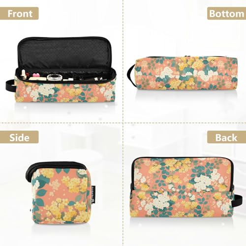 Organizador de Herramientas para Cabello 2 en 1 Yellow FLOWER y Blanco con Alfombrilla Resistente al Calor para Plancha y Rizador miniatura 5