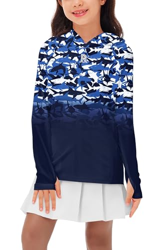 Image of Remimi Kids Sun Shirt Rash Guard Quick Dry Sun Protection Athletic Hoodie Hiking Shirts 3-12 Years