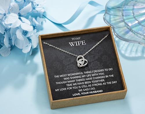 Wife Gift, Romantic Gifts for Her, Sterling Silver Love Knot Necklace, Wife Birthday Gift Ideas, Valentine's Day Gift, Christmas Jewelry, Wife Necklace from Husband 6