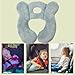 Baby Travel Pillow, Infant Kid's Cushion Soft and Skin Friendly for Car Seat, Pushchair and Stroller (Plush Grey)
