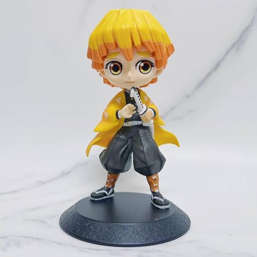 Image of Demon Slayer Kimetsu no Yaiba 6 inch in Action Figure| Lightweight Attractive Durable Toy Figures for Home Decors Office Desk and Study Table - Zenitsu AGATSUMA