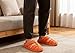 INMINPIN Women Men Ball Sports Slippers Soft Curly Plush House Shoes Cozy Bedroom Slippers Indoor Outdoor with Non Slip Sole for Sports Fan, Basketball Orange 11-11.5 Women/9-9.5 Men