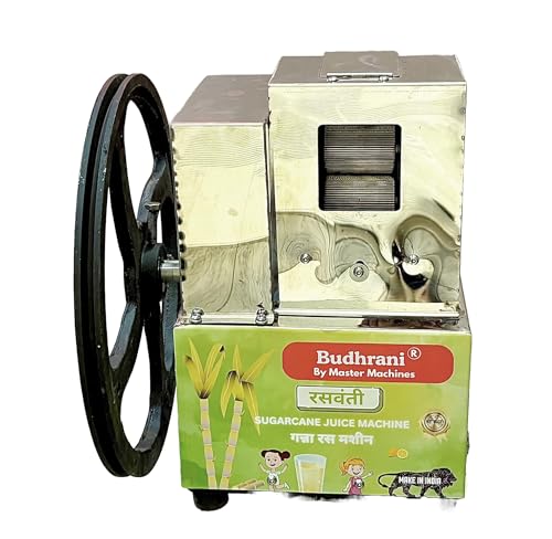 Budhrani® by MASTER MACHINES 3 in 1 Stainless Steel Manual Sugar Cane Juice Machine | Hand Sugar Cane Juicer, Sugarcane Squeezer For Commercial Use MM - 54