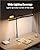 SUPERDANNY LED Desk Lamp for Home Office with USB Charging Port?Gooseneck Architect Clamp-on Desk Lamp with 5 Colors Smooth Dimming Touch and Hand-Wave Control for Reading?Crafting?Gaming