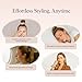 Kitsch Satin Hair Scrunchies for Women, Softer Than Silk Scrunchies for Hair - No Damage Satin Hair Ties, Ponytail Holders | Ideal Gifts for Women, 2pc (Blush/Charcoal)