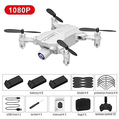 HJ66 Mini Drone com câmera dupla 1080P HD, WiFi FPV Pressão de ar Altitude Segure Quadricóptero RC d