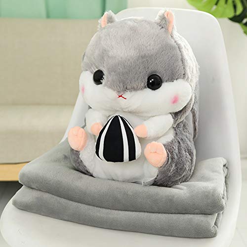 ハムスターのぬいぐるみ 抱き枕 毛布 ひざ掛け 枕 動物 ころもっふる ハムスター ぬいぐるみ ハムスター 大きい 動物 ぬいぐるみ 抱き枕 キャラクター お誕生日 プレゼント インテリア 店飾り ピンク ブラウン グレー