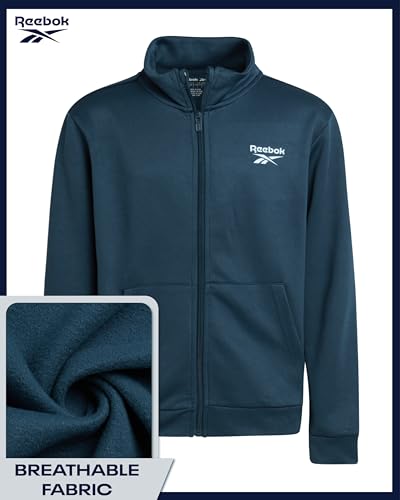 Reebok Boys Jogger Set - 3 Piece Athletic Tracksuit with Tricot Zip Jacket, T-Shirt, and Jogger Sweatpants for Boys4