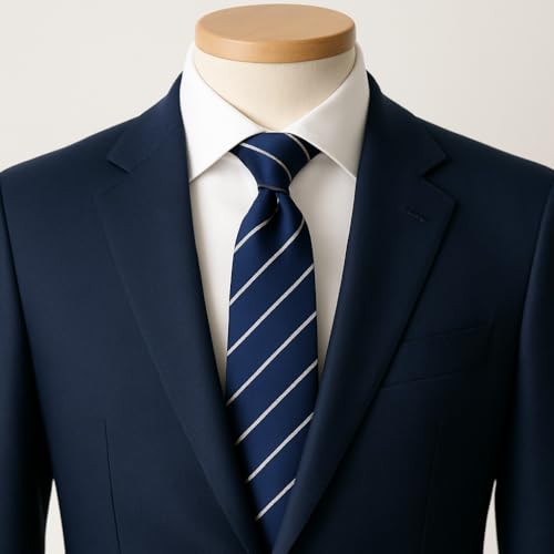 Image of Micro Fiber Stripped Neck Ties For Mens Boys Tie Length & Width - 58 Inch & 3 Inch