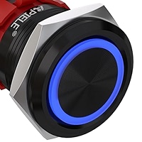 APIELE Lockable Pressure Switch, 22mm, 12V DC, 10A, Aluminum With LED - View #3