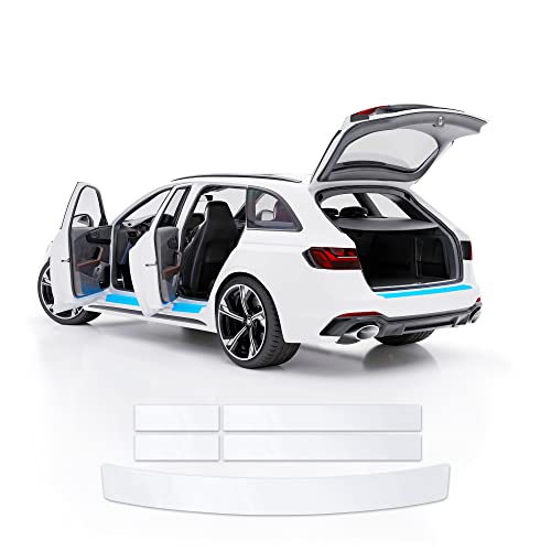 Blackshell Basic Lackschutz Set kompatibel mit VW Passat Variant | Typ B9 | ab 2024 Transparent - passgenauer Ladekantenschutz Einstiegsleisten inkl. Profi Rakel