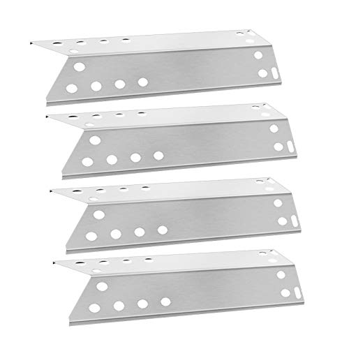 BBQ funland SH6781 (4-Pack) Stainless Steel Heat Plate Replacement for Kenmore Sears, Nexgrill, Sunbeam Grill Master, Lowes Model Grills (15 1/16 x 5 1/2 inch)
