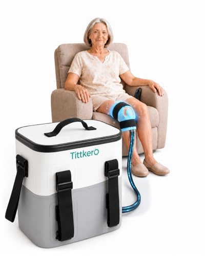 Ice Machine for Knee After Surgery with Continuous Cold Circulation Cold Therapy Machine Ice Therapy Machine with Physical Compression Quiet Pump for Shoulder Hips Ankles Feet Pain Relief Recovery