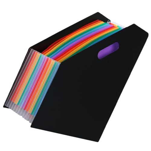 DEARMAMY Carpeta de Archivos Expandible de Gran Capacidad Organizador de Documentos y Facturas de Plástico Resistente para Oficina Clasificador con Múltiples Compartimentos y Diseño