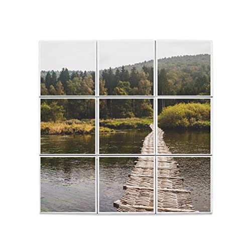 Carreaux céramique décoratif pour rénover mur sombre forêt bois