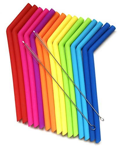 15 FITS All TUMBLERS STRAWS - Reusable Silicone Straws for 30 and 20