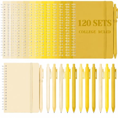 Carnets à spirales A6 Fulmoon par 120 avec stylos inclus pour notes de bureau