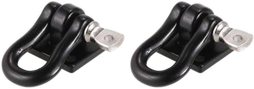 2 Pcs Metal Climbing Trailer Hitch Hook Winch Shackle 1 10 Scale RC Crawler Red Black Accessories Compatible with Automotive Motorcycle Parts(Red)