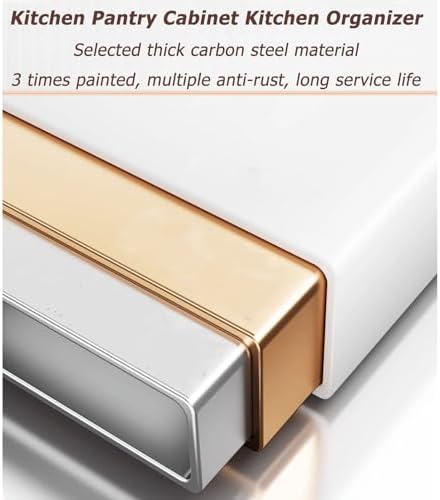 HUIYIN Mini Spice Rack Organizer for Kitchen Countertop, Durable Steel Seasoning Storage Cabinet with Doors, Space-Saving Pantry Organizer for Herbs and Spices