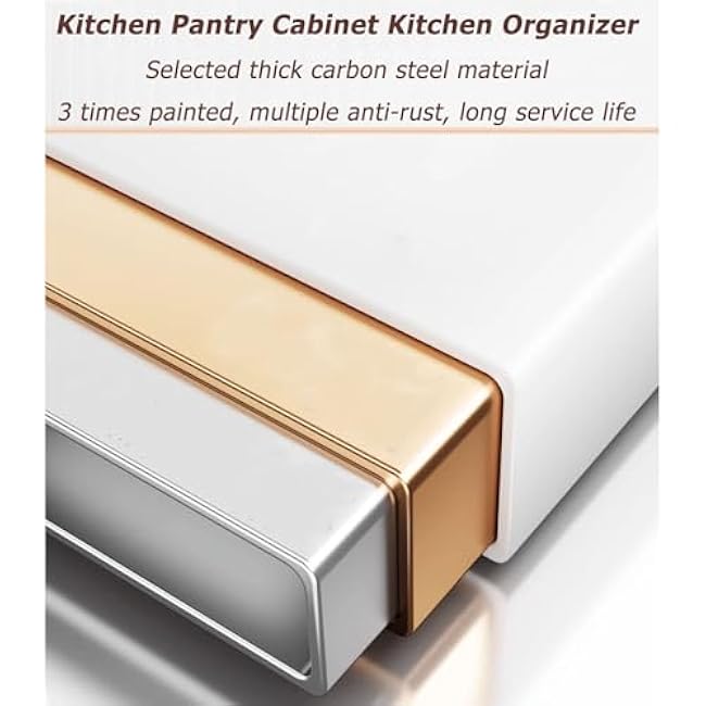 Sturdy Steel Spice Rack Organizer for Kitchen Countertop, Space-Saving Pantry Storage Cabinet with Doors, Compact Seasoning Holder for Easy Access and Organization