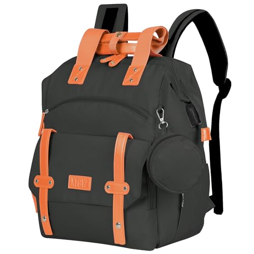 Image of XTGVZ Diaper Bag Backpack Baby Bag,Waterproof Multi Function Baby Backpack, bag with USB Charging Port, Travel Diaper Bag with Changing Pad,Unisex Stylish Travel Back Pack for Moms(Black)