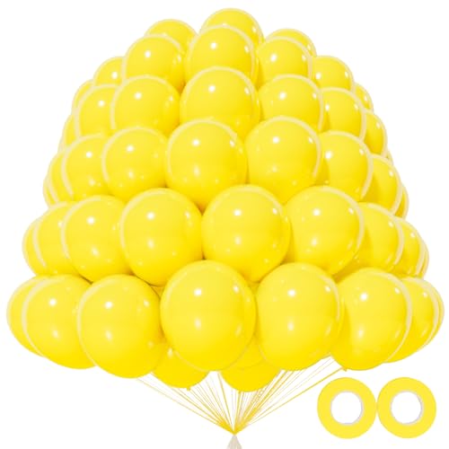 Image of 200pcs Yellow Balloons 5 Inch, Small Mini Latex Balloons for Party Birthday Baby Shower Anniversary Festival Arch Garland Decoration