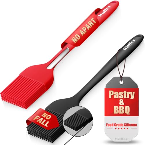 Image of Walfos Pastry Brush, 600℉ Heat Resistant Silicone Basting Small Brush For Baking Cooking BBQ Kitchen king, Desserts, BPA Free&Dishwasher Safe