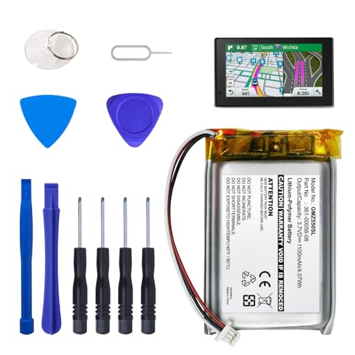 HamnaKhu for DriveSmart 5 Battery Upgrade [1100mAh] - Compatible with Models 51, 55, 61, 65, & 71 | Replaces #361-00056-08
