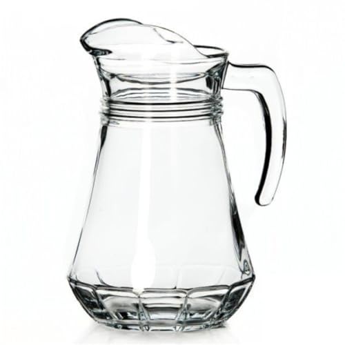 TrAdE shop Traesio GIARA CARAFFA in Vetro da 1140CC BROCCA Acqua Vino Bevande Cucina