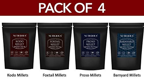 NUTICIOUS Millets Combo ( Kodo Millets,Foxtail Millets, Proso Millets ,Barnyard Millets ) - 500 g X 4 (Pack of 4)
