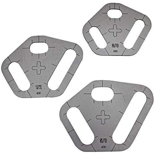 Plasma Stencil - Tri Slot Cutter Guide - 3 pc. Kit - .430"