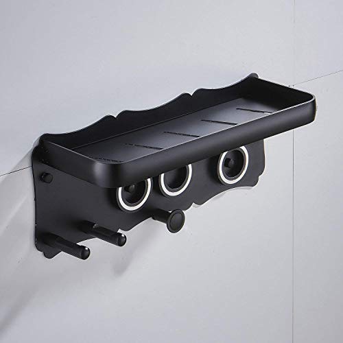 Leekayer Supersonic Hair Dryer Wall Mount Holder,Hair Dryer Bracketï¼Œfor Hair Dryer Accessories Holder,Hair Dryer Holder Bathroom Storage Rack Care Tools (Black)