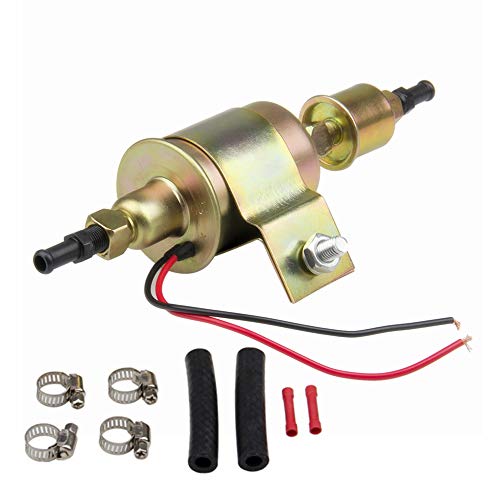Universal Electric Fuel Pump 5/16 inch, 4-7 Psi, 30 GPH, Self- primming Transfer Pumps for E8012S, FD0002, P60430, EP12S, 6414671 2 Wire Hook Up