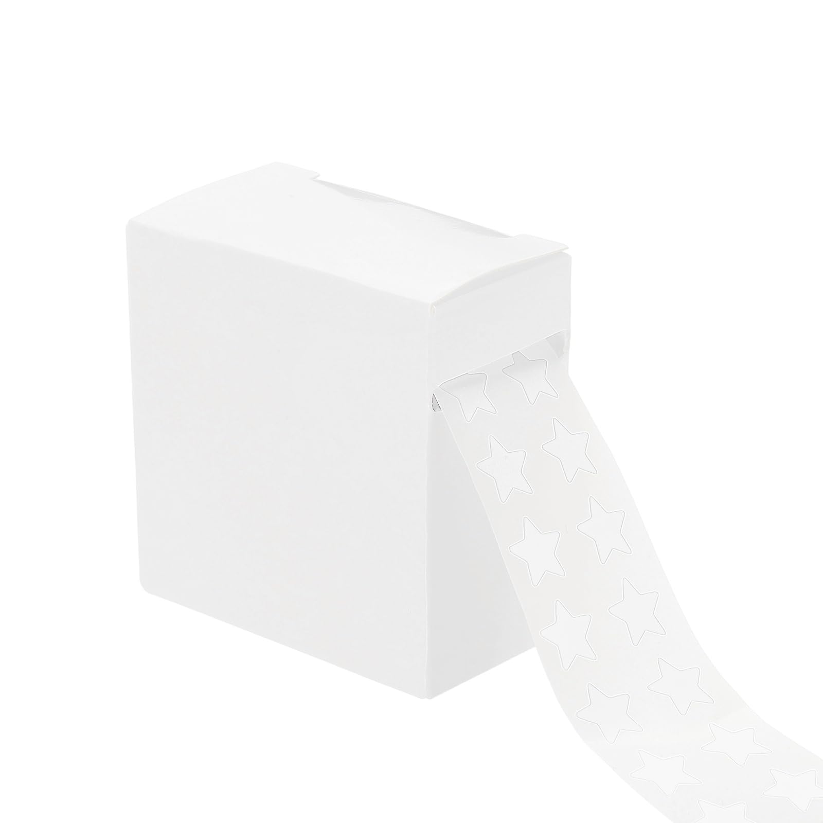 PATIKIL Star Stickers Roll 3/8", 1000 Pcs Self-Adhesive Reward Stickers for Classroom Teacher Supplies and DIY Craft, White