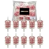 Tek Automotive Diesel Fuel Filter 10 Pack - Universal Inline Fuel Filter for 6mm & 8mm Pipes, Ideal for HGV, Forklifts & Garden Equipment