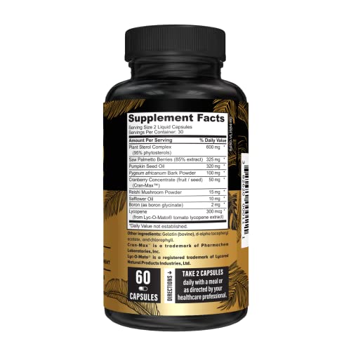 Lmb Prostate Health Supplement For Men - With Saw Palmetto, Beta Sitosterol, And Pumpkin Seed Oil, Bladder Control For Men, Dht Blocker Hair Growth For Men For Balding & Hair Thinning #TOP4