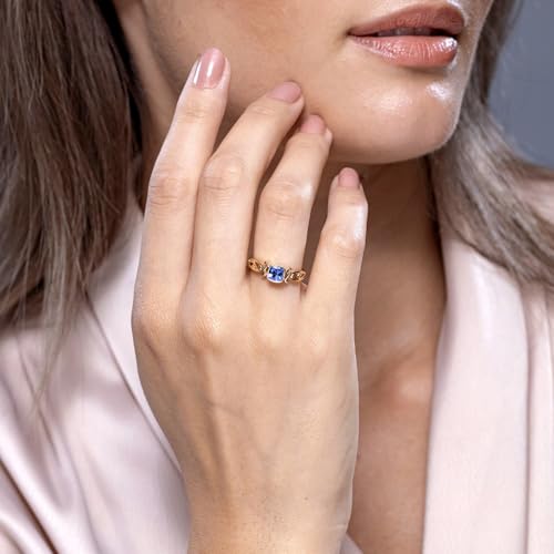 Angara Natural Tanzanite Solitaire Engagement Ring for Women | Vintage Style Cushion Tanzanite Solitaire Engagement Ring in 14K Solid Gold/Platinum | December Birthday, Gemstone Jewellery Gift3