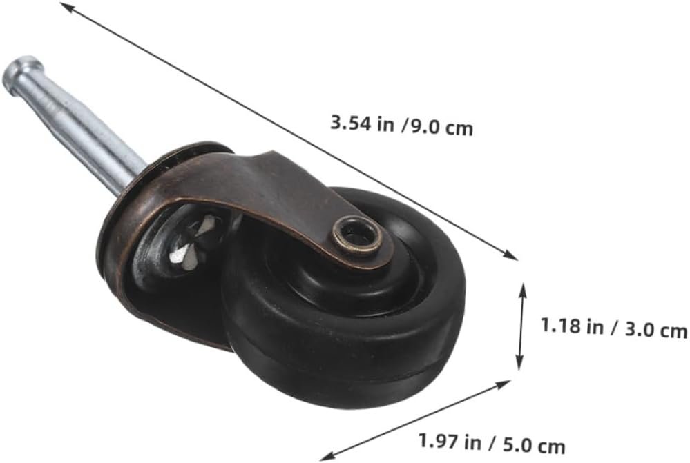 SHOWERORO 6pcs Casters Silent for Furniture Heavy Duty Caster Wheels Easy Install for Office Chair