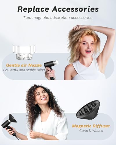 SUPGALIY Dual Voltage Travel Hair Dryer Mini High Speed Blow for Fast Drying Ionic - image 5